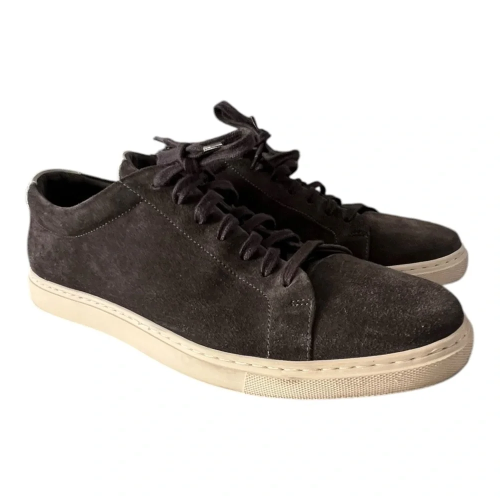Allen Edmonds Shoes Canal Court Port Washington Sneakers Gray Suede Men Size 10